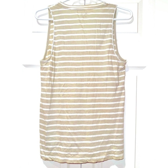 Madewell Whisper 100% Cotton Tank Top Striped Casual V-Neck Pocket. Size S NWOT - Picture 5 of 13